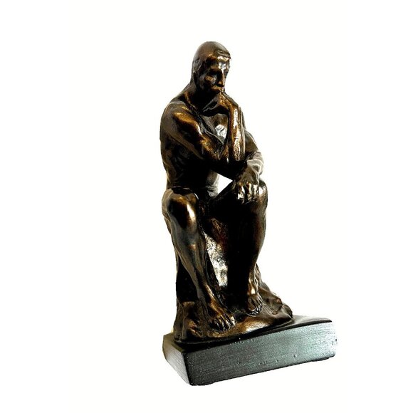 "The Thinker" by Auguste Rodin Sculpture Statue - Alva 1993 - Vintage 6.5" h - Picture 3 of 8